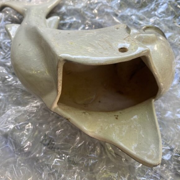 Vintage 60's Ceramic Koi Fish Plant Container Wall Mount - Picture 2 of 4